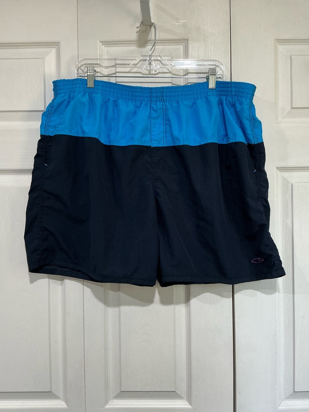 💙 Champion Men’s Two-Tone Blue Bathing Suit Swim Trunks - XXL (01258)